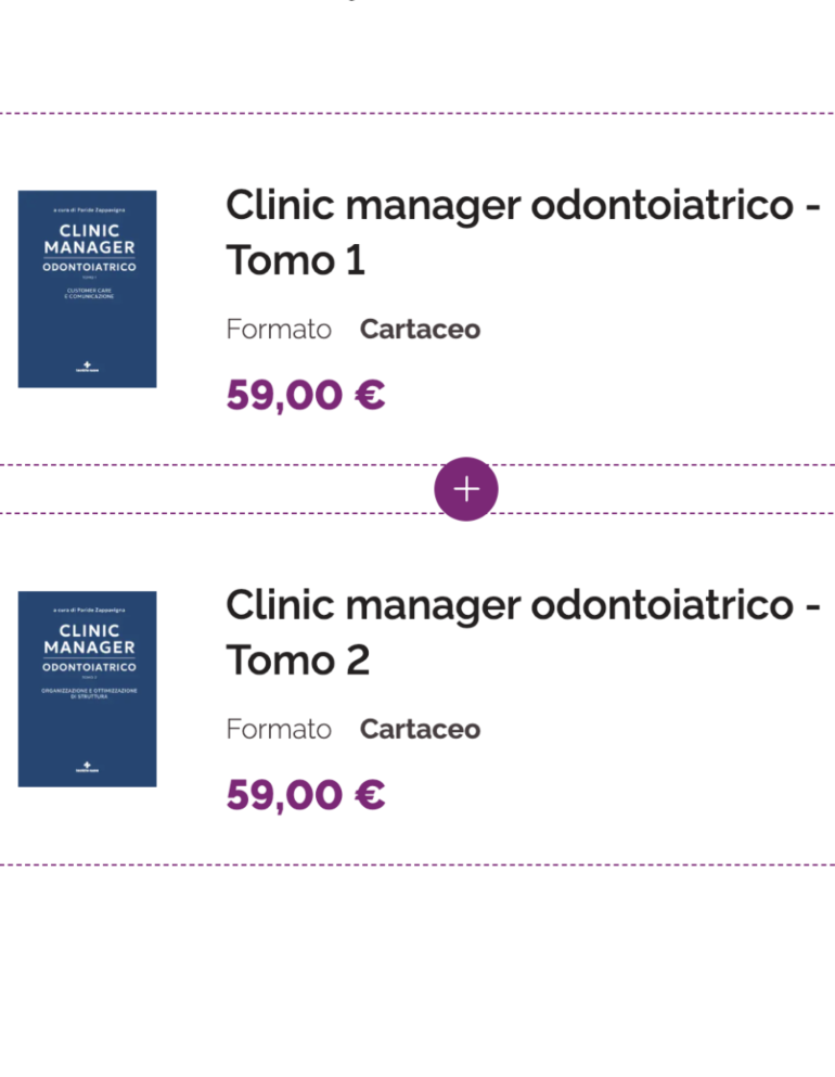 Clinic Manager Odontoiatrico (Opera in 2 Volumi) - Paride Zappavigna - Tecniche Nuove
