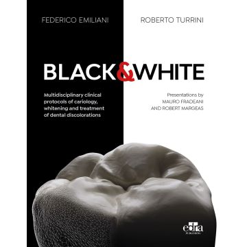 Black&White. Multidisciplinary clinical protocols of cariology, whitening and treatment of dental discolorations. Con QR Code